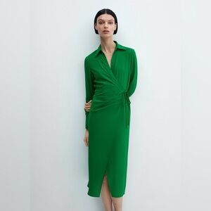 NWT MANGO Wrap Shirt Dress